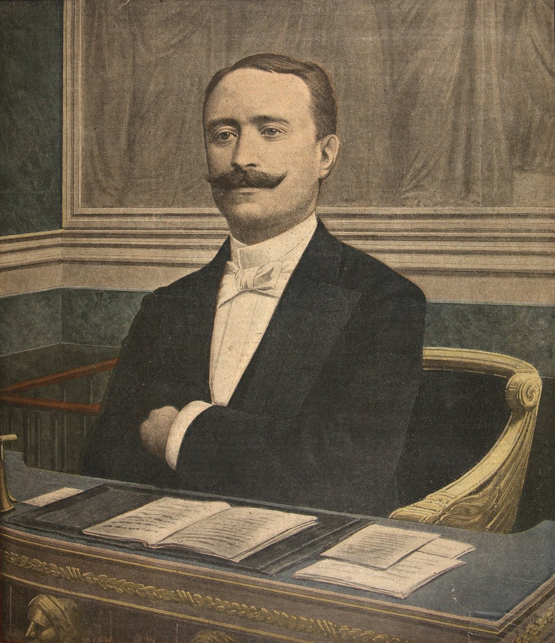 Chambre des Deputes的新任主席：Paul Deschanel，来自Le Petit期刊的插图：Supplement illustre，1898年6月26日 作者 法语学校
