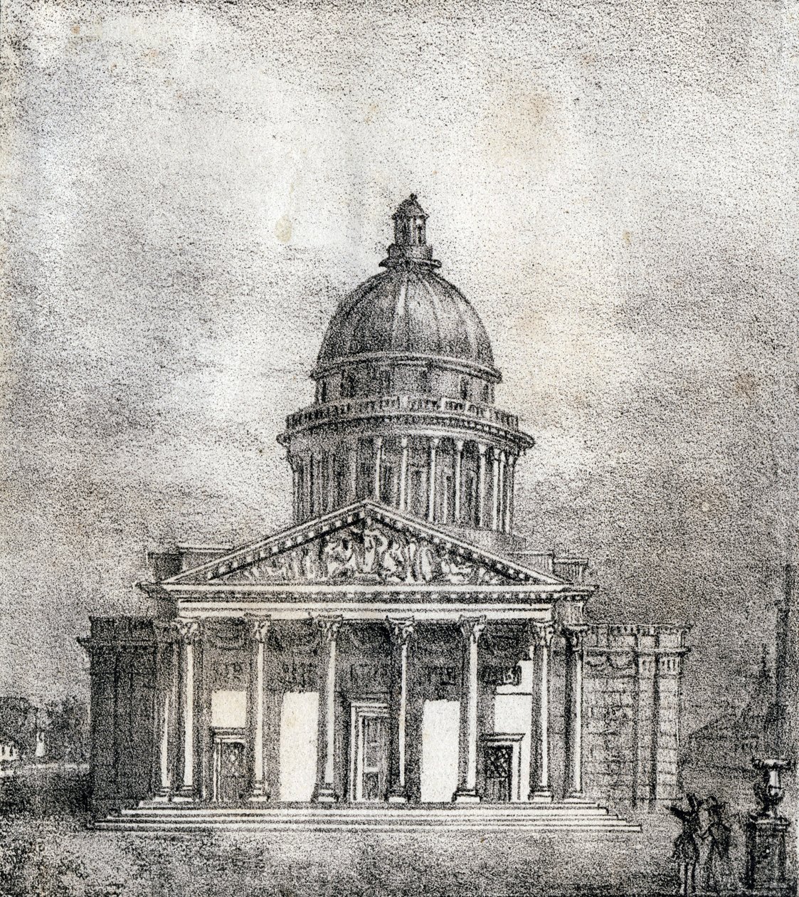 万神殿 - "Alphabet Picturesque des Monumens de Paris" 约1840年（雕刻）。 作者 法语学校