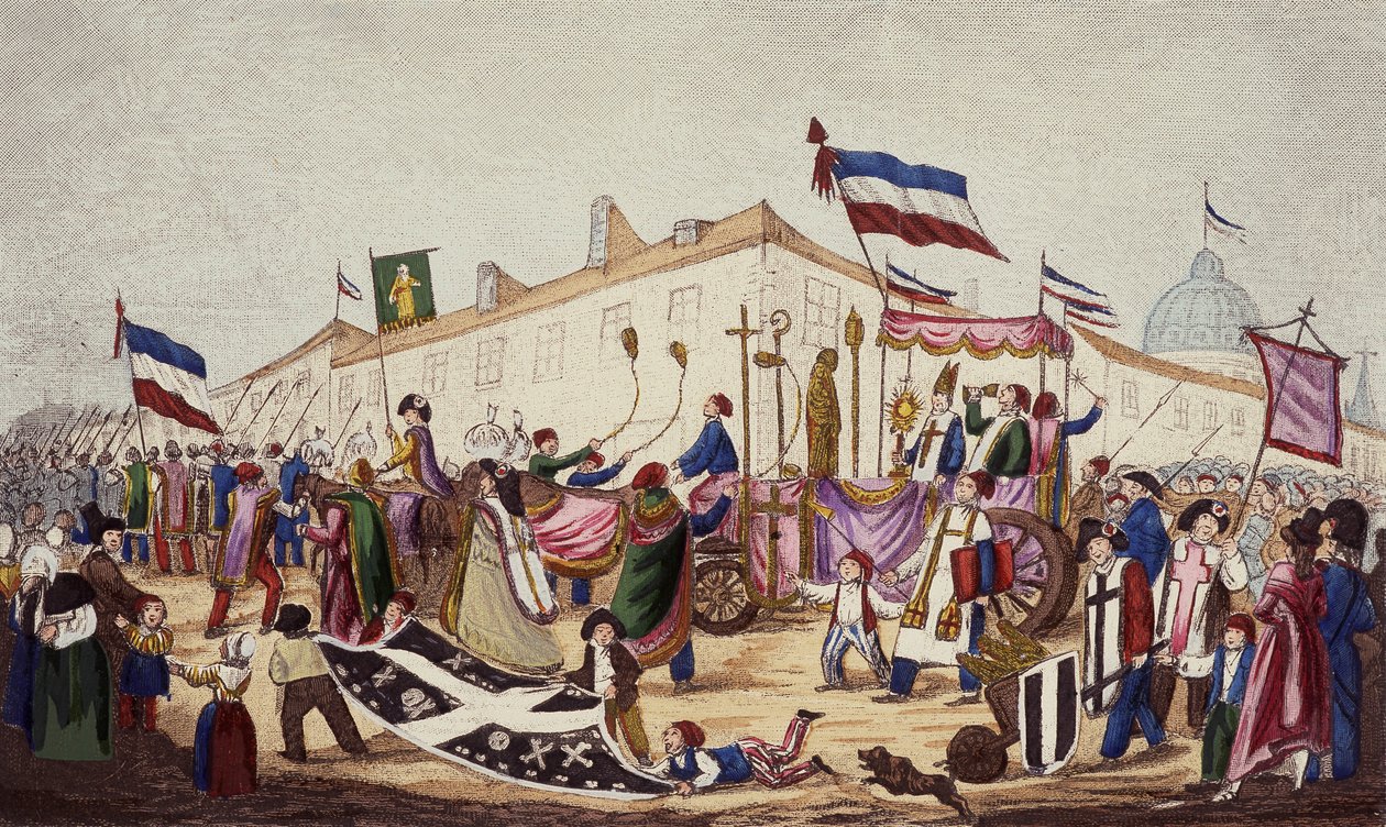 1793年11月，被拖到大会上的迷信遗迹 作者 法语学校