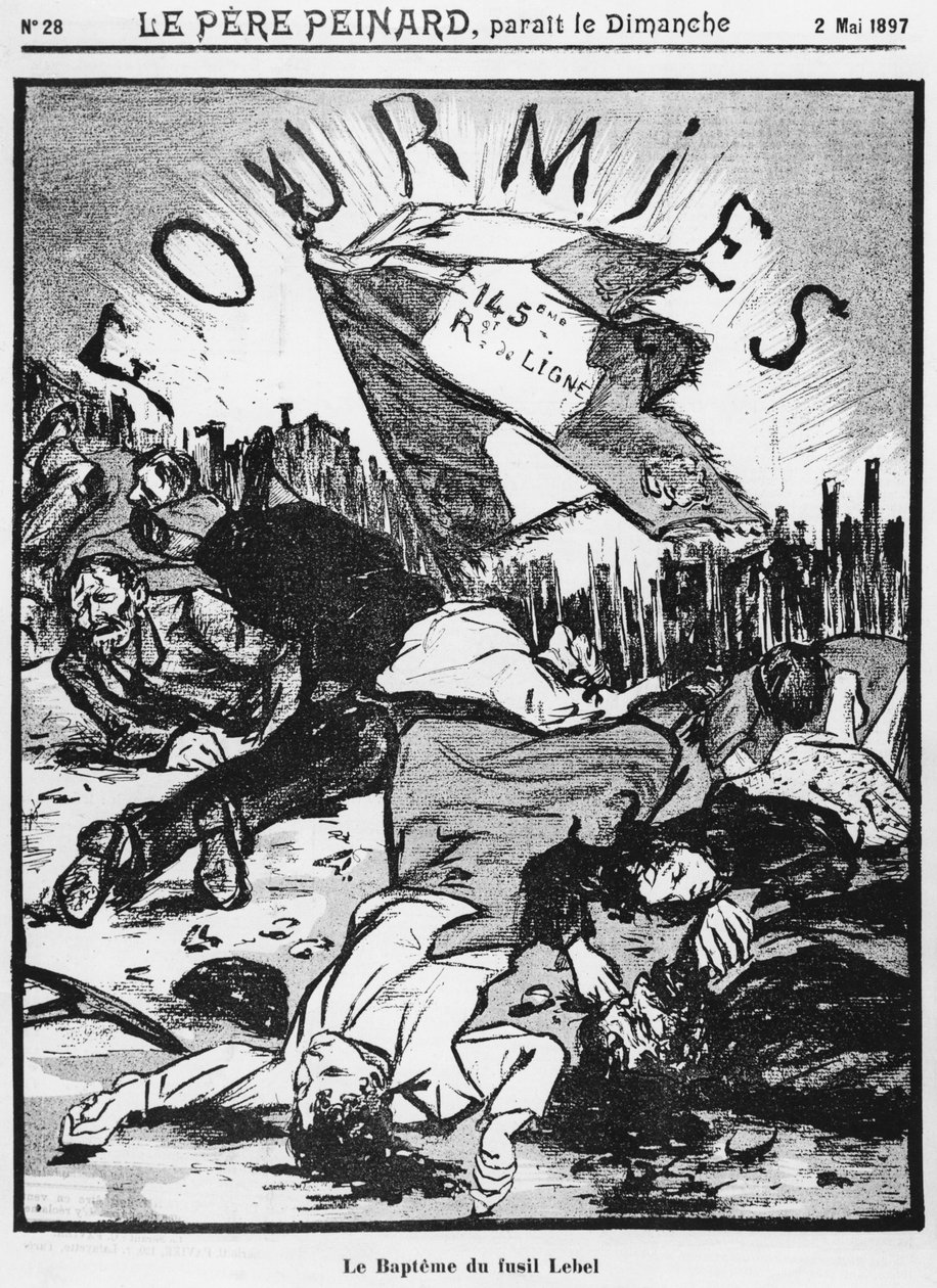 射击Fourmies，插图来自Le Pere Peinard，1897年5月2日 作者 法语学校
