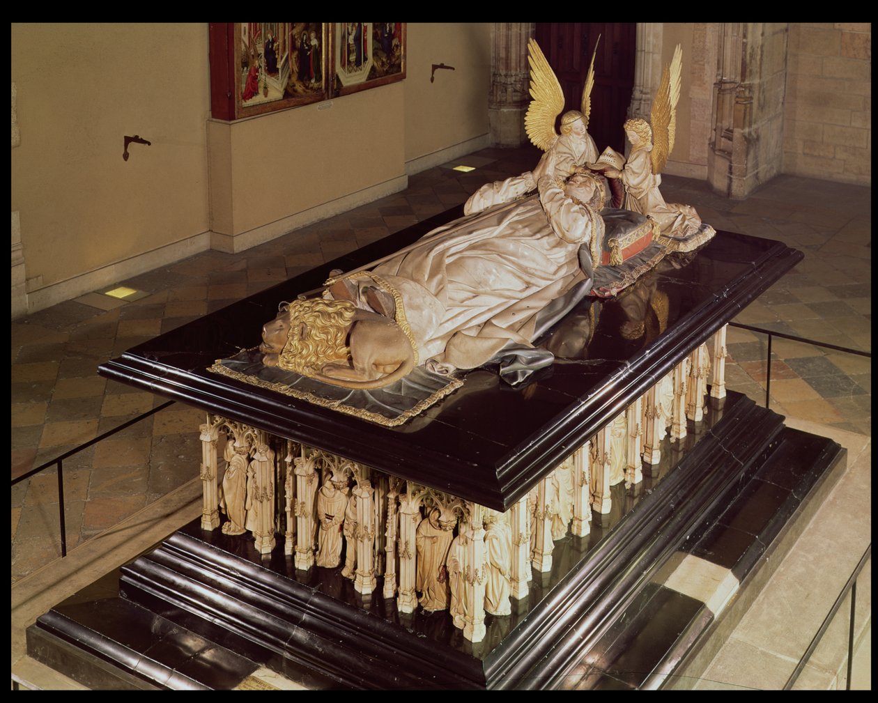 勃艮第公爵（1342-1404），Jean de Marville（第1389页），Claus Sluter（d.14056）和Claus de Werve（c.1380-1439）委托修道院的勃艮第公爵坟墓Champmol，1385-1410 作者 法语学校
