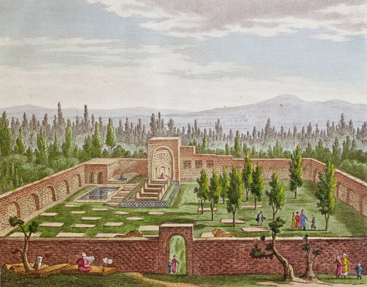 设拉子的伟大波斯诗人Hafiz Shirazi（c.1325-c.1388）的坟墓 作者 法语学校