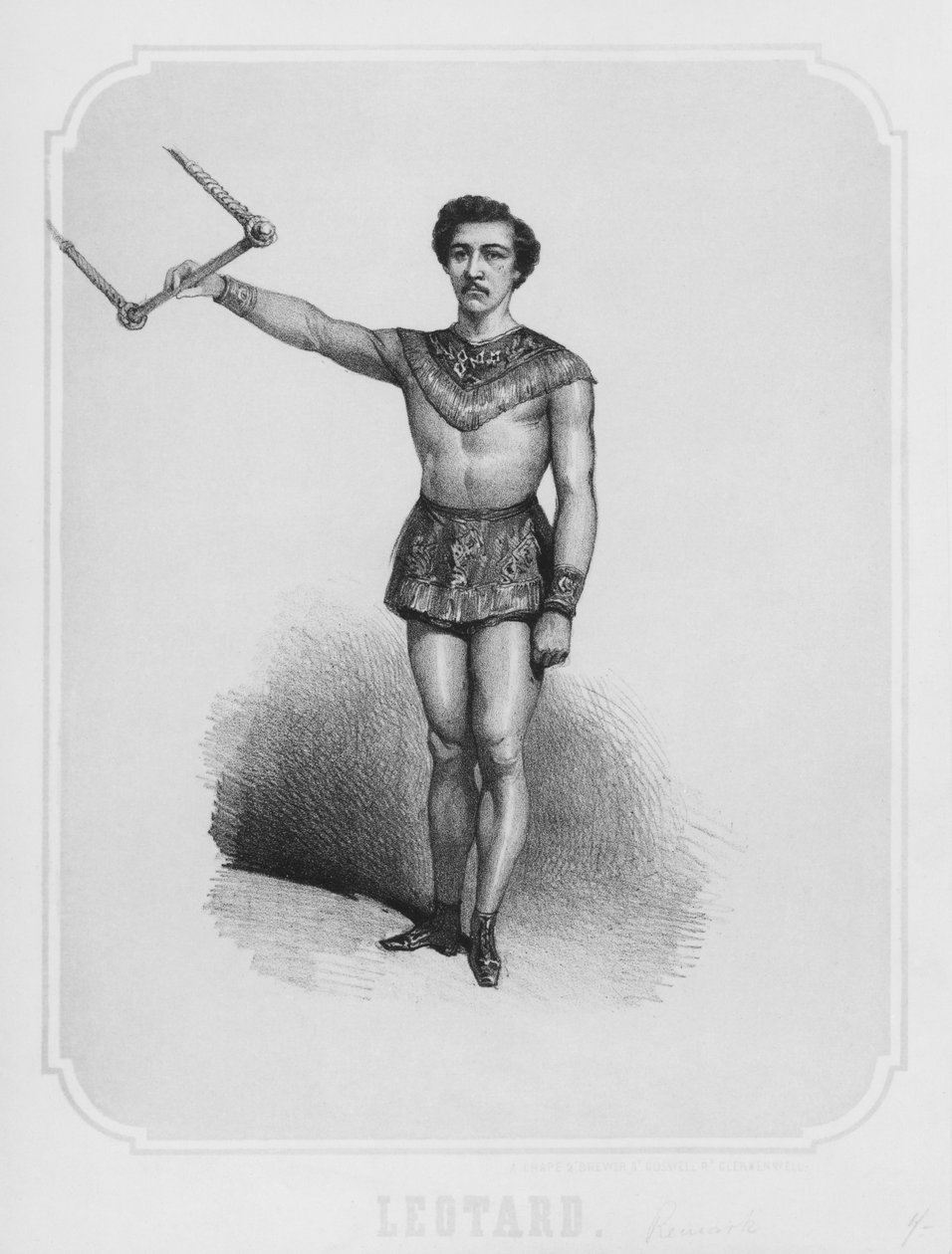 飞人艺术家Jules Leotard，c; 1860 作者 法语学校