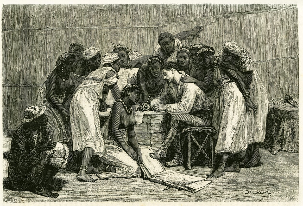 The visit of the queens, the sixteen wives of King Sepopo, in Dr. Holub