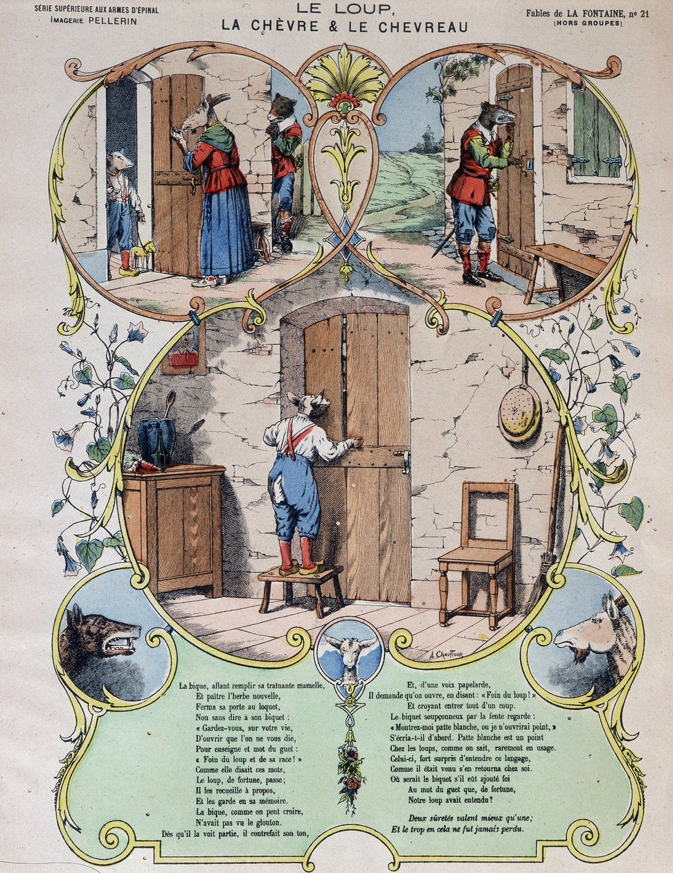 The wolf, the goat and the goat - Fables de La Fontaine en images d
