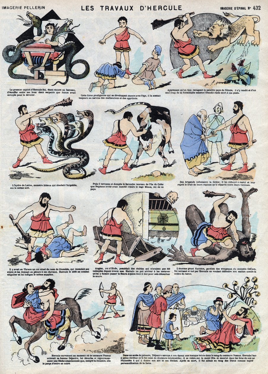 赫拉克勒斯（Heracles）的作品。在罗马和希腊神话中，赫拉克勒斯是一位英雄：他还是个孩子，就在床上徒手掐死了两条蛇，用自己的力量为不幸的人服务，用棍子打倒了尼米的狮子，杀死了海德鲁斯。 作者 法语学校