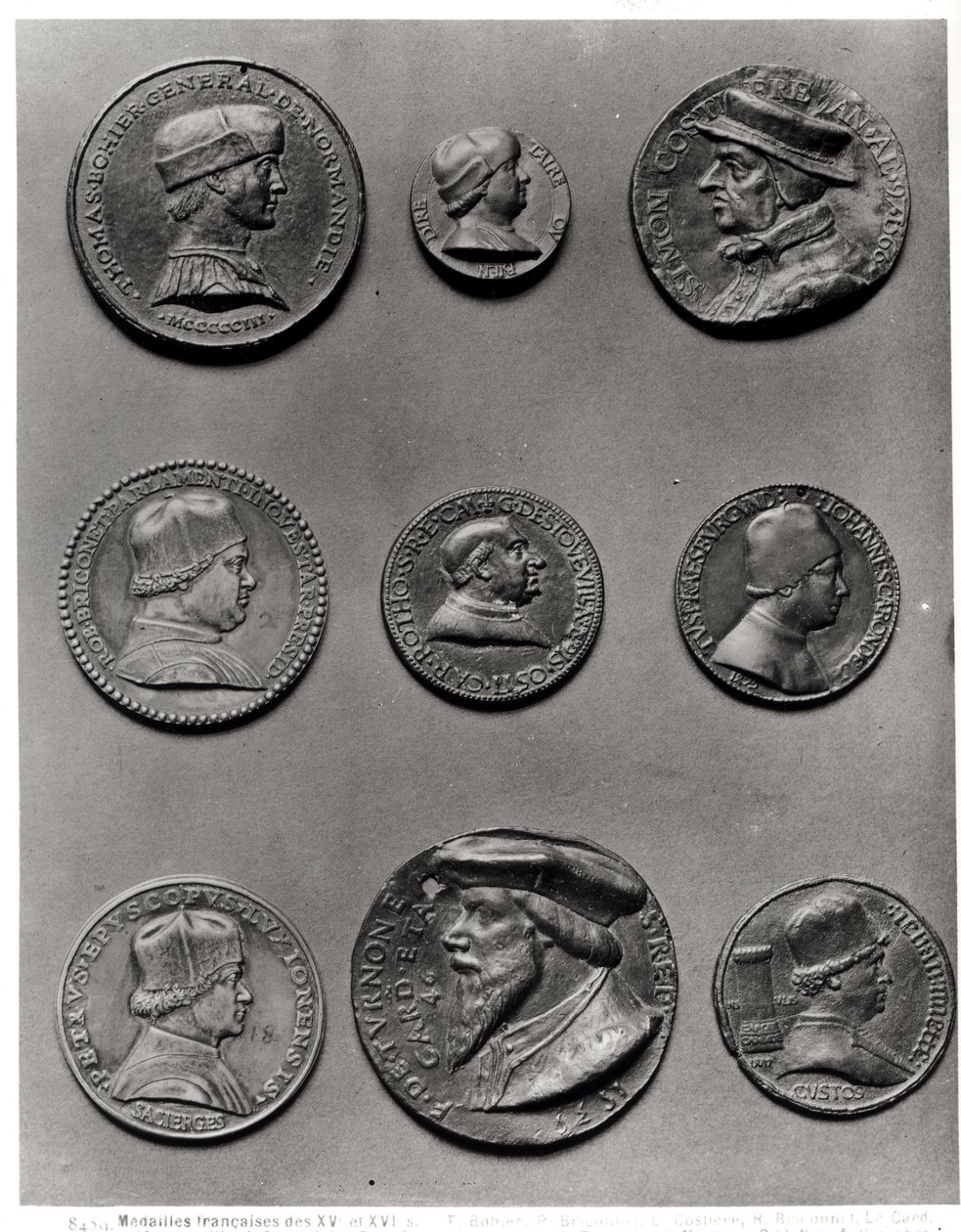 Thomas Bohier，1513年，Pierre Briconnet，Simon Costieres，Robert Briconnet，红衣主教William de Estouteville（约1403-83），Jean Carondelet（1468-1545），Pierre de Sacierges，红衣主教F. de Tournon，1535， 作者 法语学校