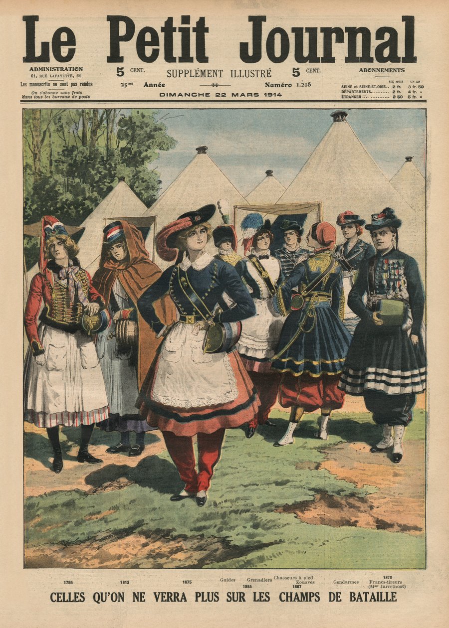那些不再在战场上的人，封面插图来自&39;Le Petit Journal&39;，补充illustre，1914年3月22日（彩色光刻） 作者 法语学校