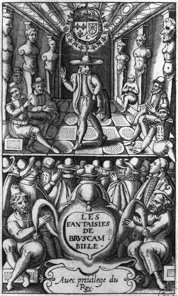 1644年出版的“布鲁卡姆比的幻想”的标题页 作者 法语学校