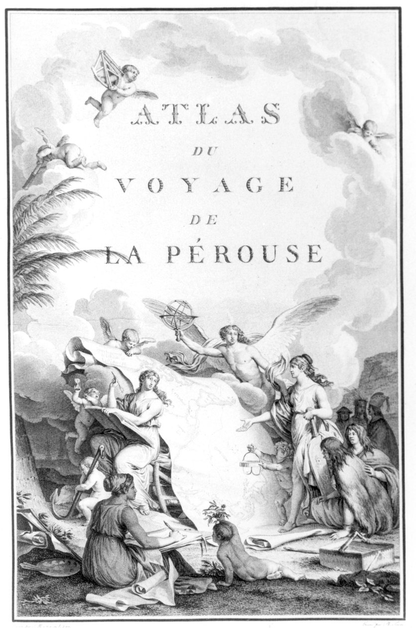 佩鲁贾旅行地图集的标题页出版于c.1797 作者 法语学校