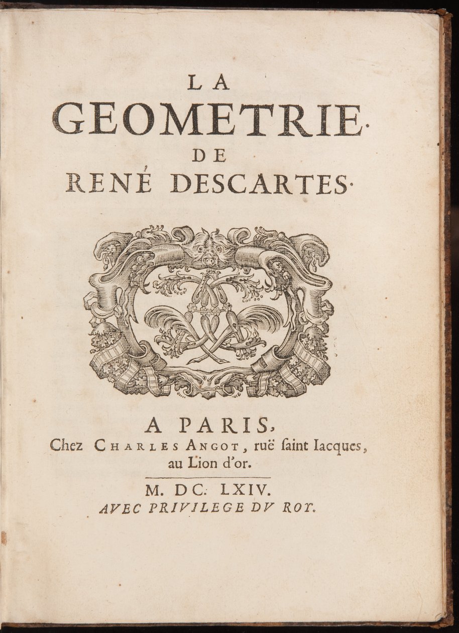 RenéDescartes的“几何”标题页 作者 法语学校