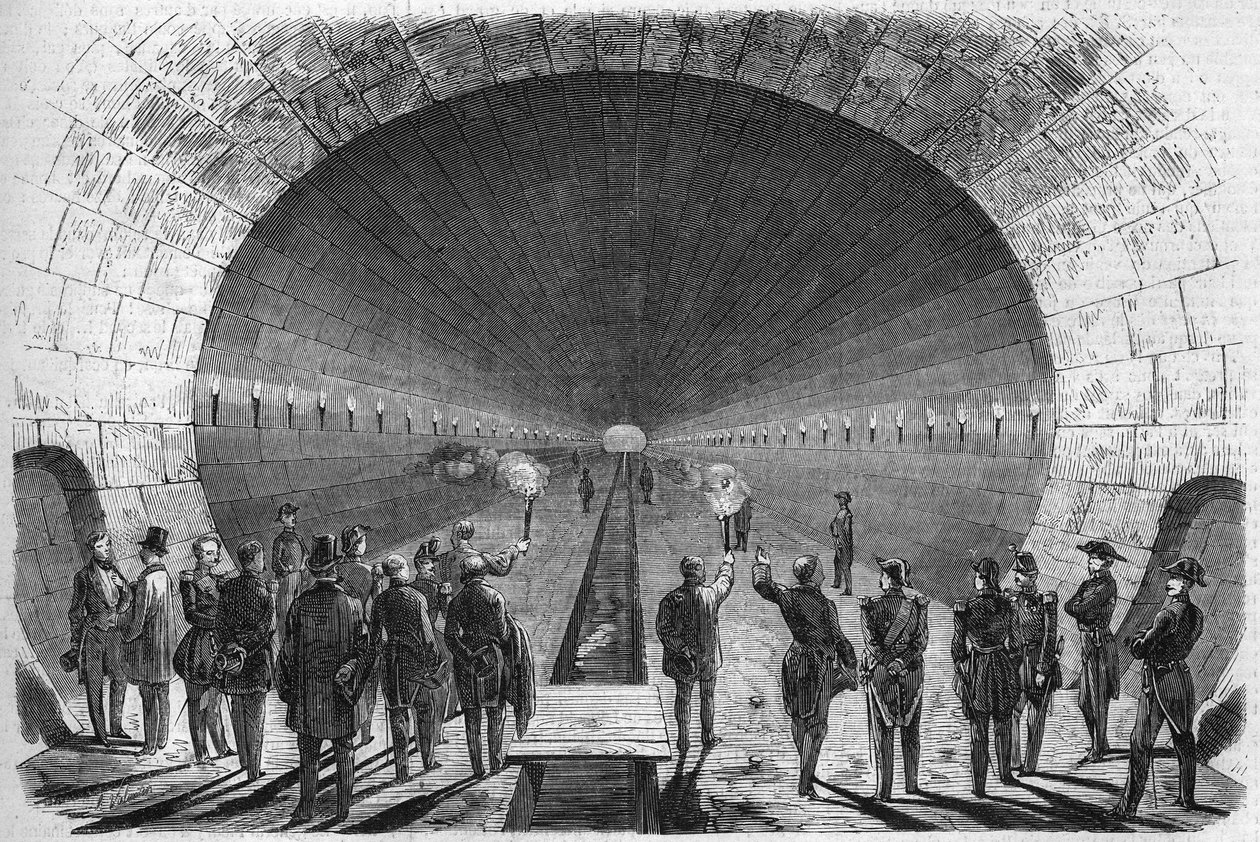 Transformations of Paris under the Second Empire, Haussmann Paris. The sewer from the Strasbourg train station to the Seine: view taken from the grand room on the day of the inauguration of the boulevard de Sebastopol. Visit of General Espinasse Minister o 作者 法语学校