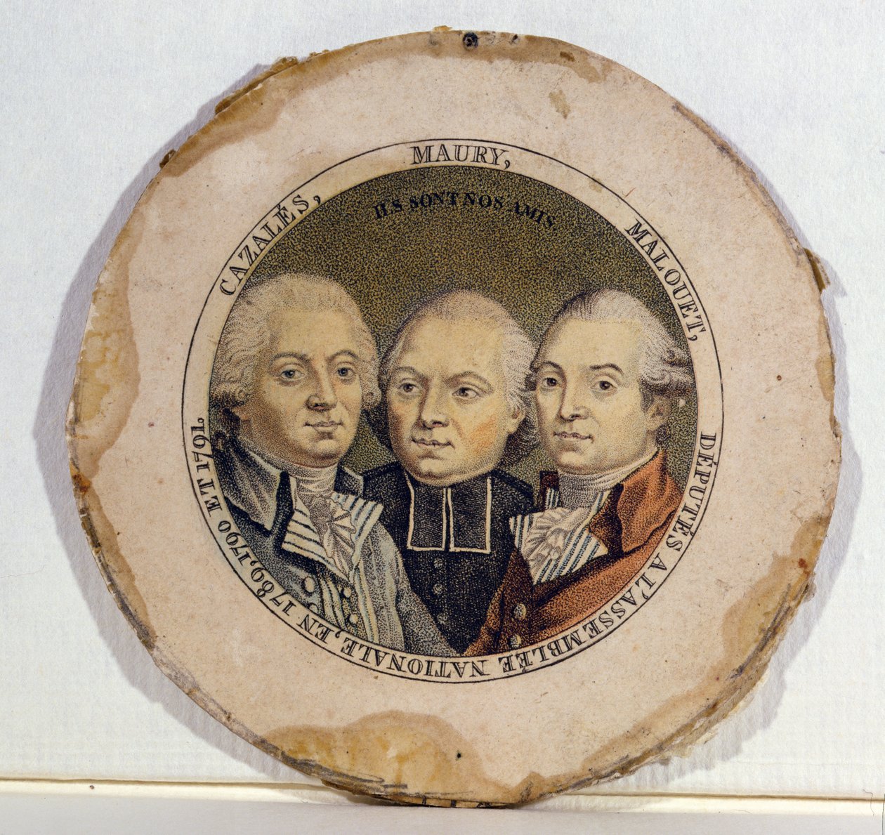 Jacques Antoine Marie de Cazales（1758-1805），Jean-Siffrein Maury（1746-1817）和Pierre Victor Malouet（1740-1814）的三幅肖像 作者 法语学校