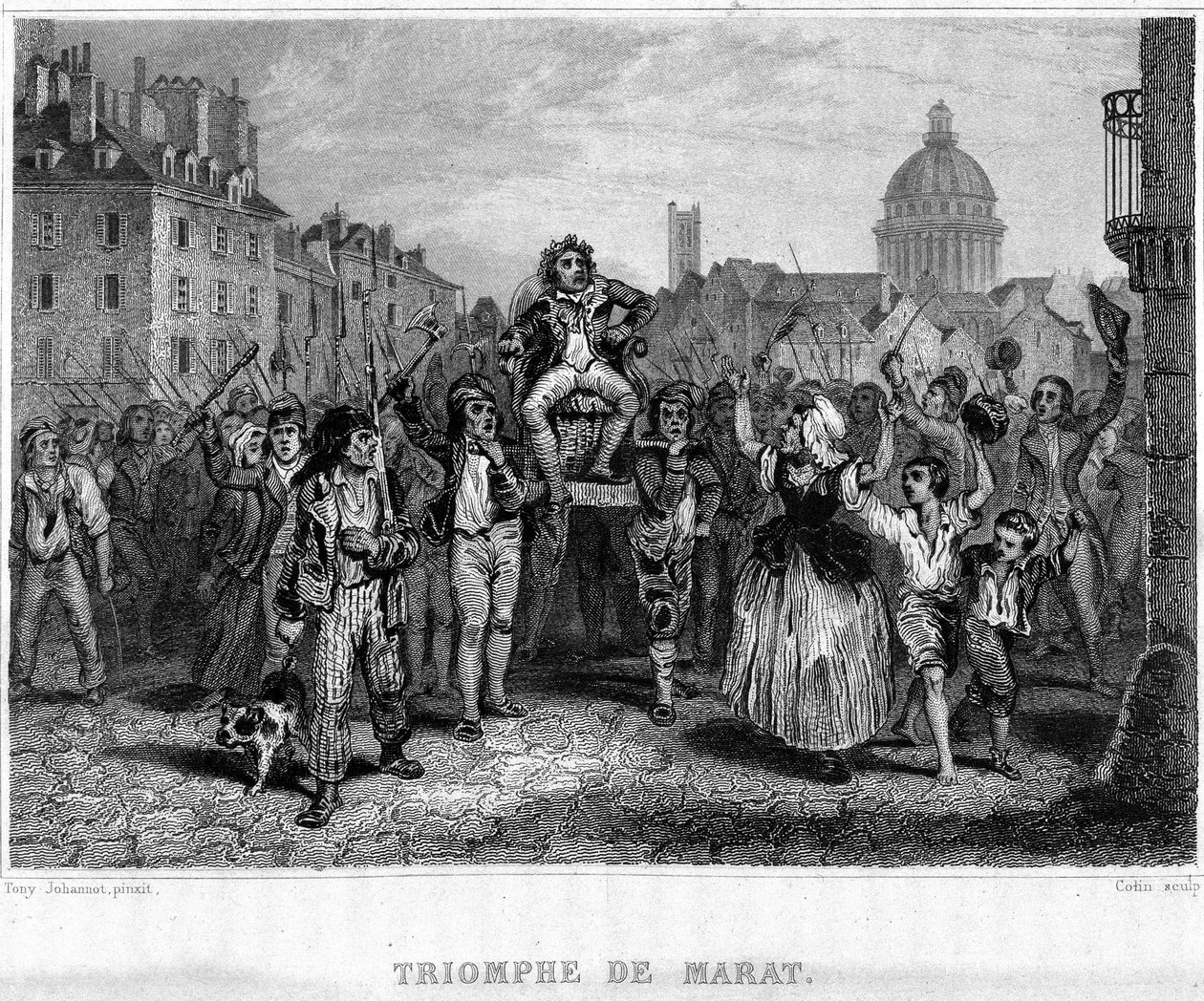 Triumph of Marat - in “” Revolution francaise”” by Thiers. 19th century 作者 法语学校