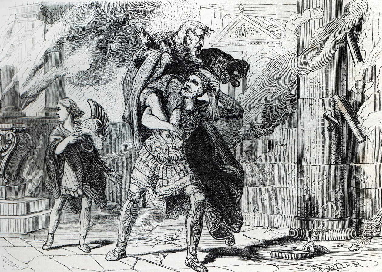 Trojan Leak (engraving) 1864 作者 法语学校