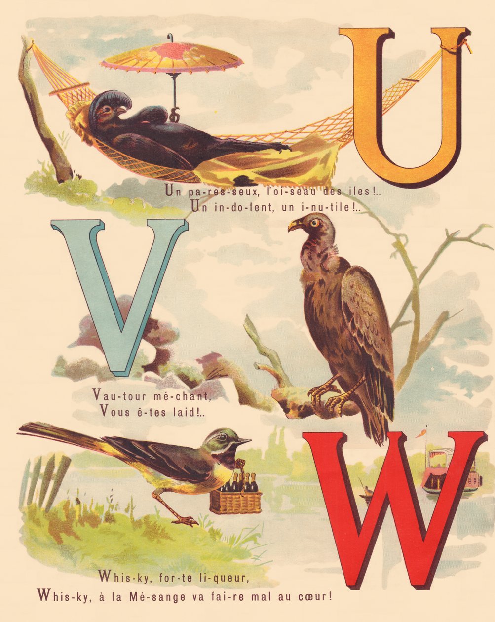 UVW：黑色eMu，秃,、 w，威士忌 作者 法语学校