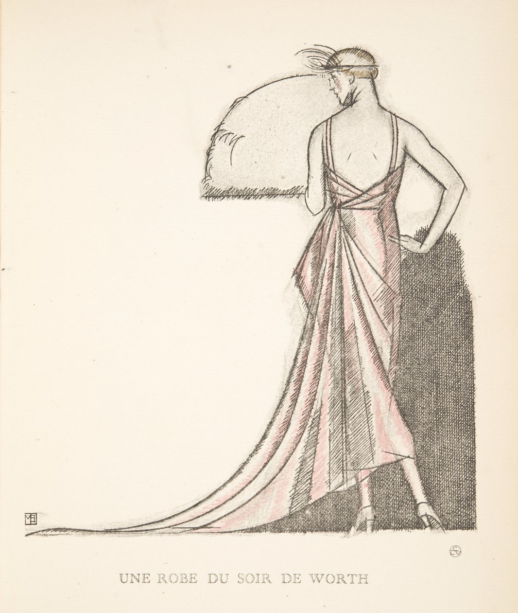Une Robe du Soir de Worth，选自《时装图版集 作者 法语学校