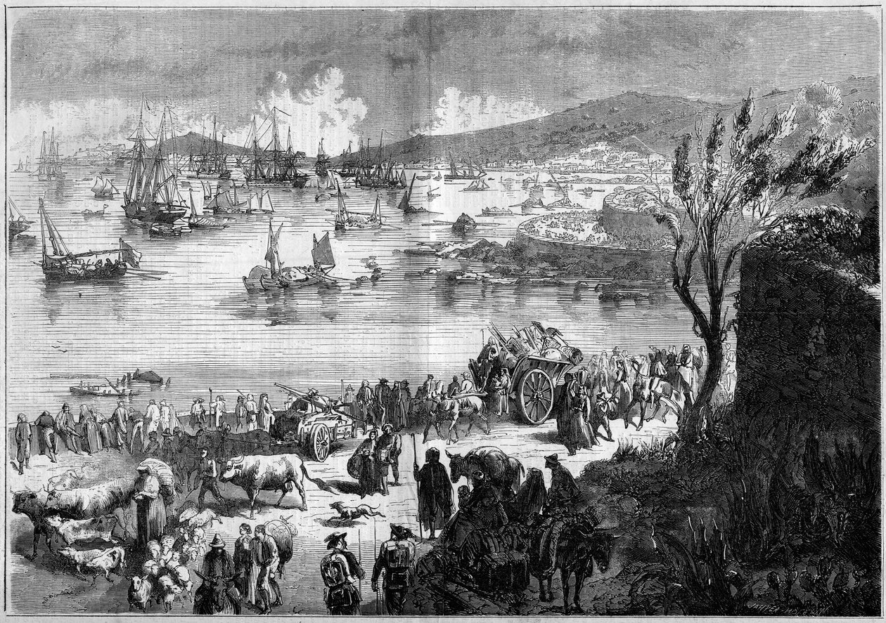 意大利团结会--朱塞佩-加里波第（1807-1882）领导的千人或红衫军远征--围攻盖特城 作者 法语学校