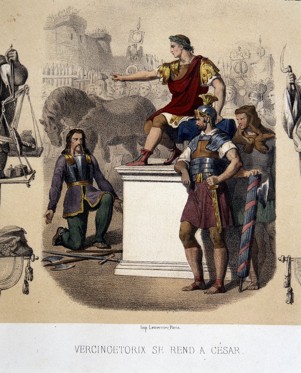 Vercingétorix 前往 César（公元前 52 年）。 作者 法语学校