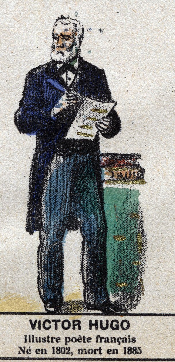 维克多-雨果（1802-1885），法国作家。在 "Galeriede法国国王和王后以及1643年至1895年的杰出人物 "中，埃皮纳尔的形象。 作者 法语学校