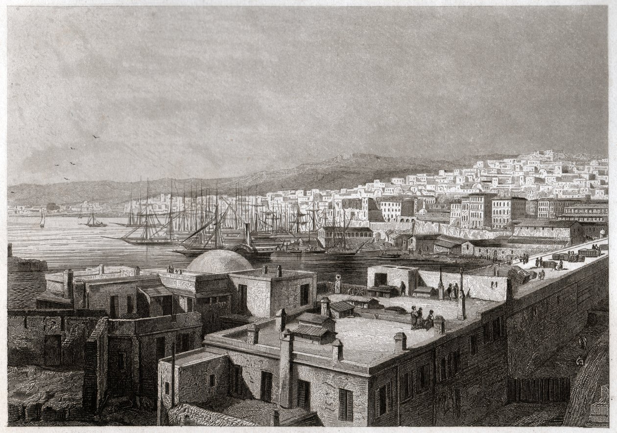View of Algiers. (engraving, ca. 1850) 作者 法语学校