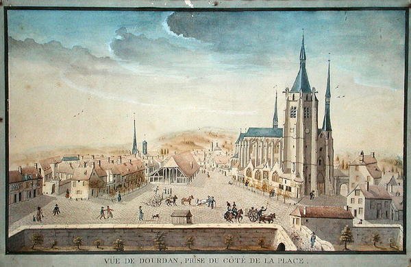 由囚犯看的Dourdan，c.1800（纸上的wc） 作者 法语学校