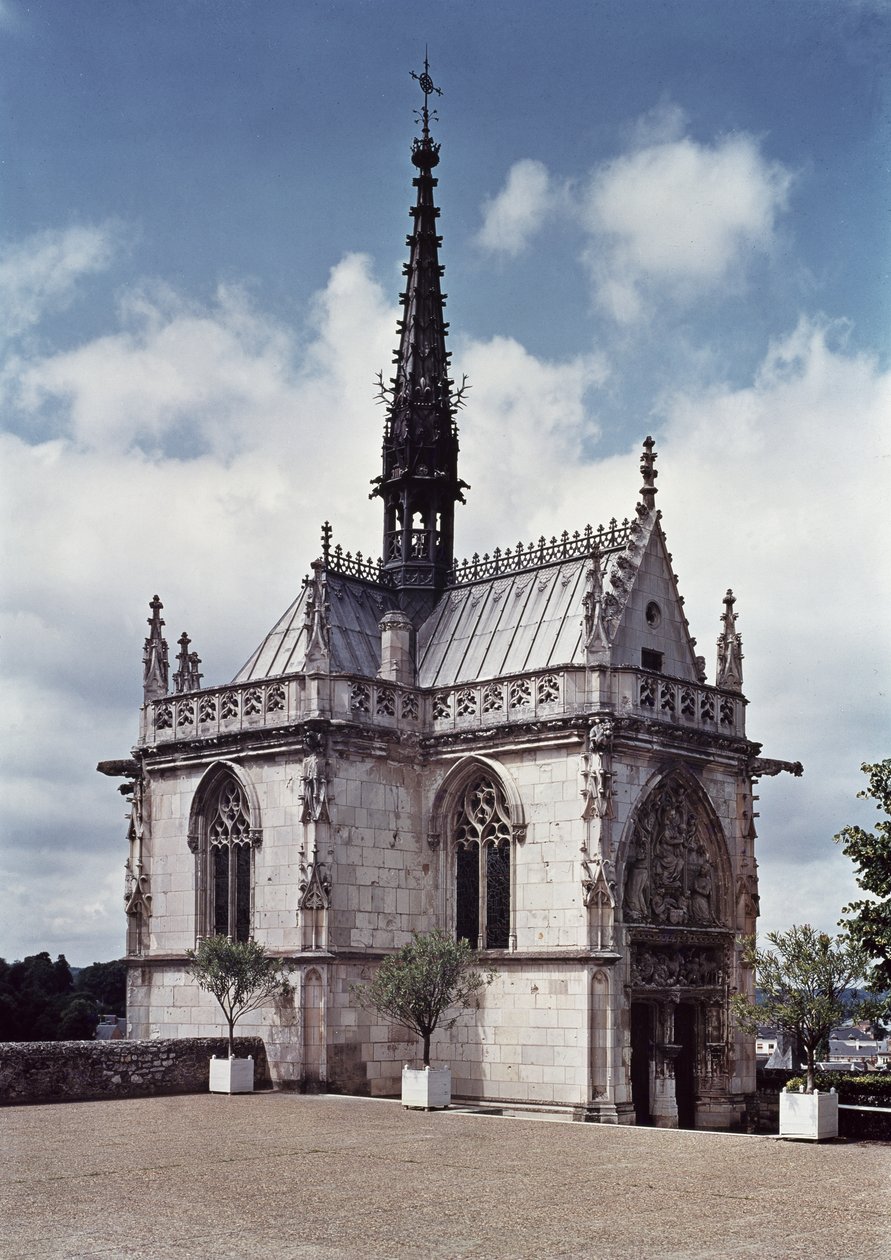 Chateau Amboise的Chapelle Saint-Hubert景观，于1493年完工 作者 法语学校