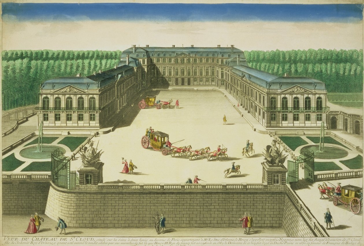 由Antoine Aveline（1691-1743）雕刻的圣云城堡的视图 作者 法语学校