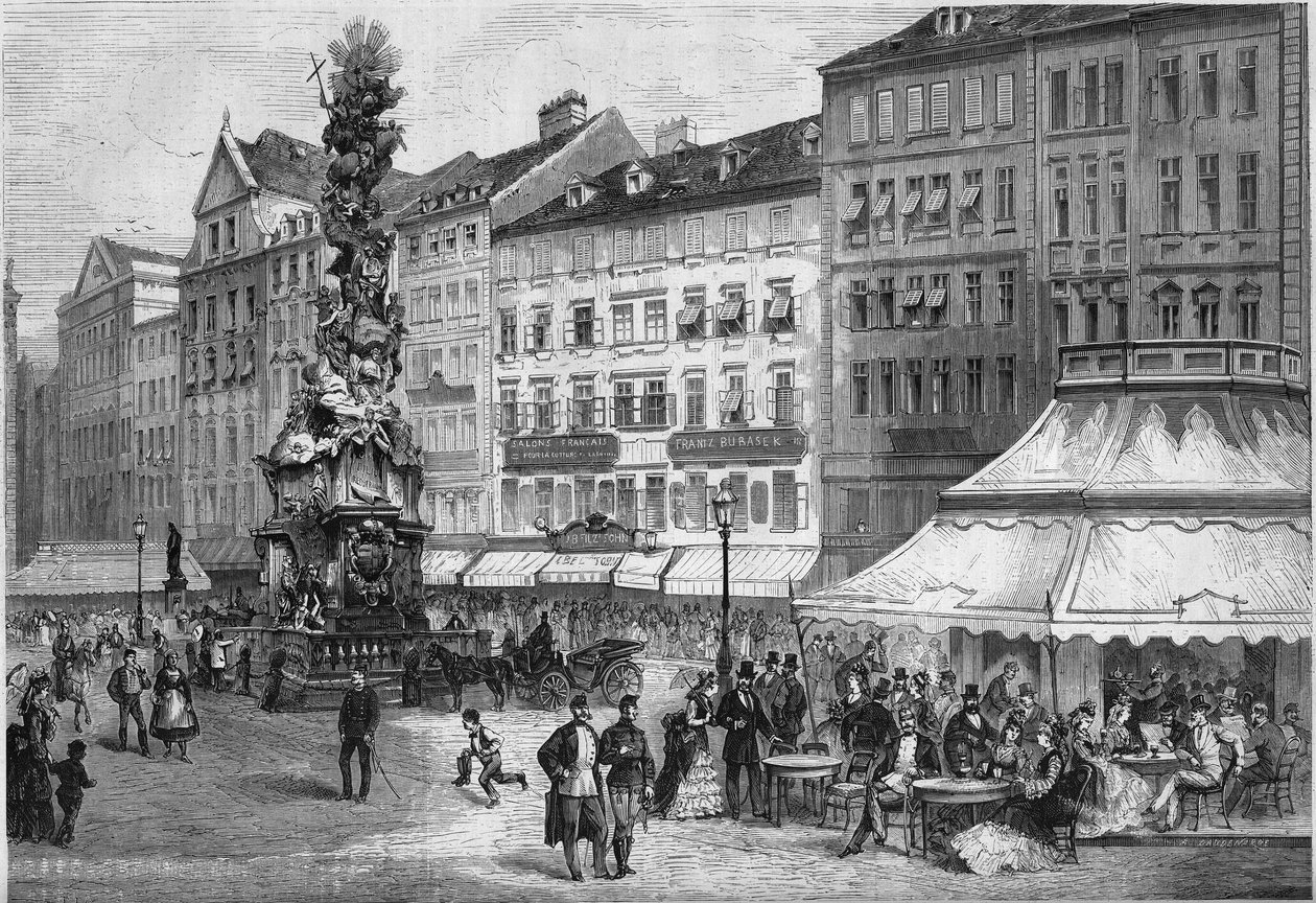 奥地利维也纳市中心的 "Graben "景观。 作者 法语学校