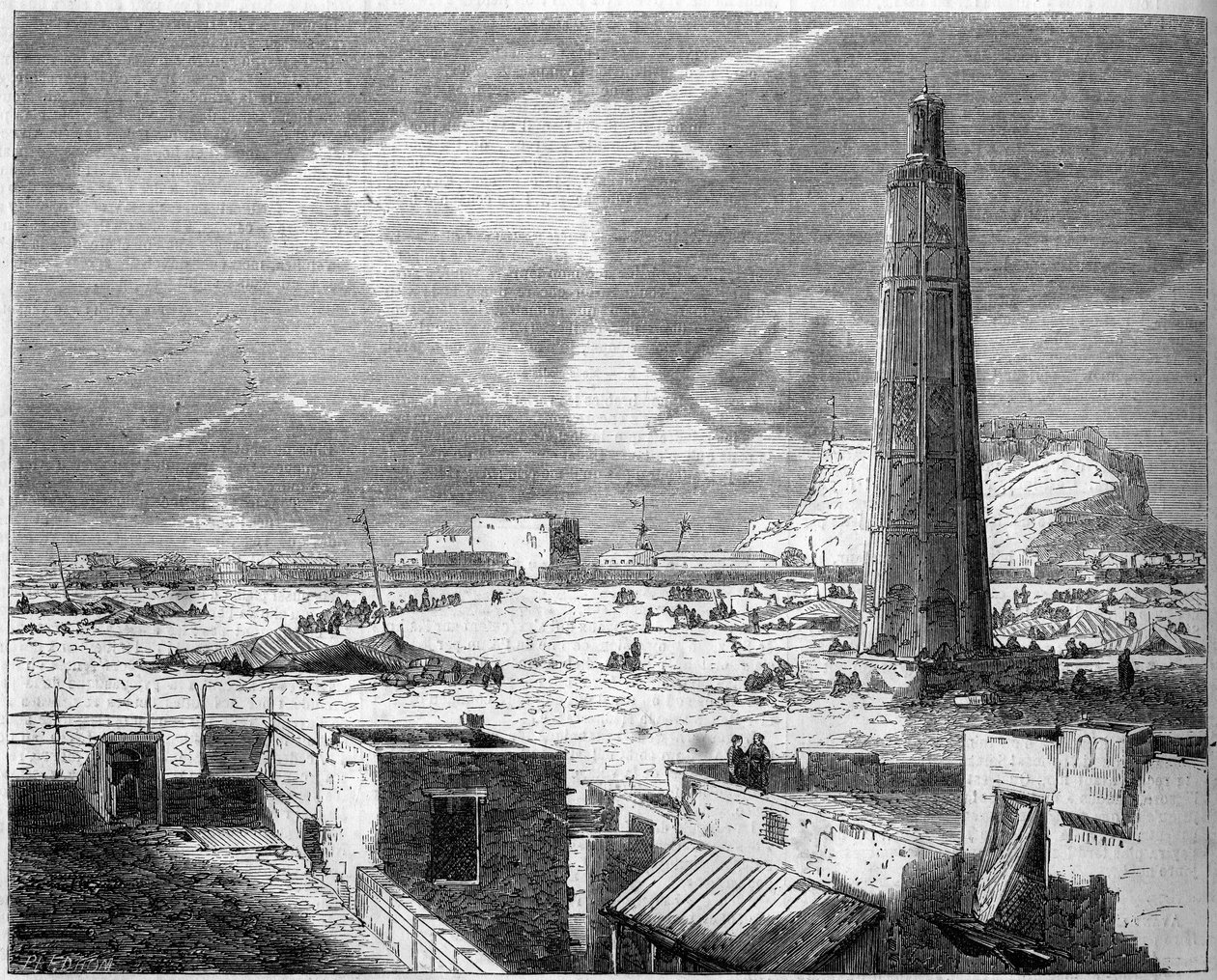 1861年，也门首都亚丁市的景色。11月30日《世界画报》第242期上的版画。 作者 法语学校