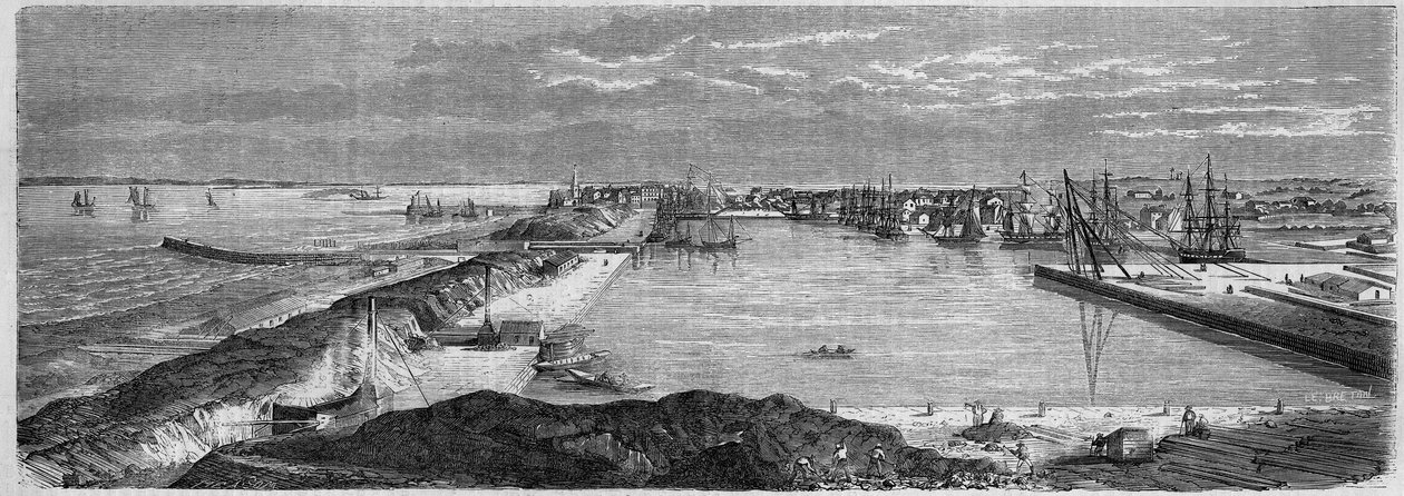 圣纳泽尔（Saint-Nazaire）市的景色（卢瓦尔河大区，44）。 作者 法语学校
