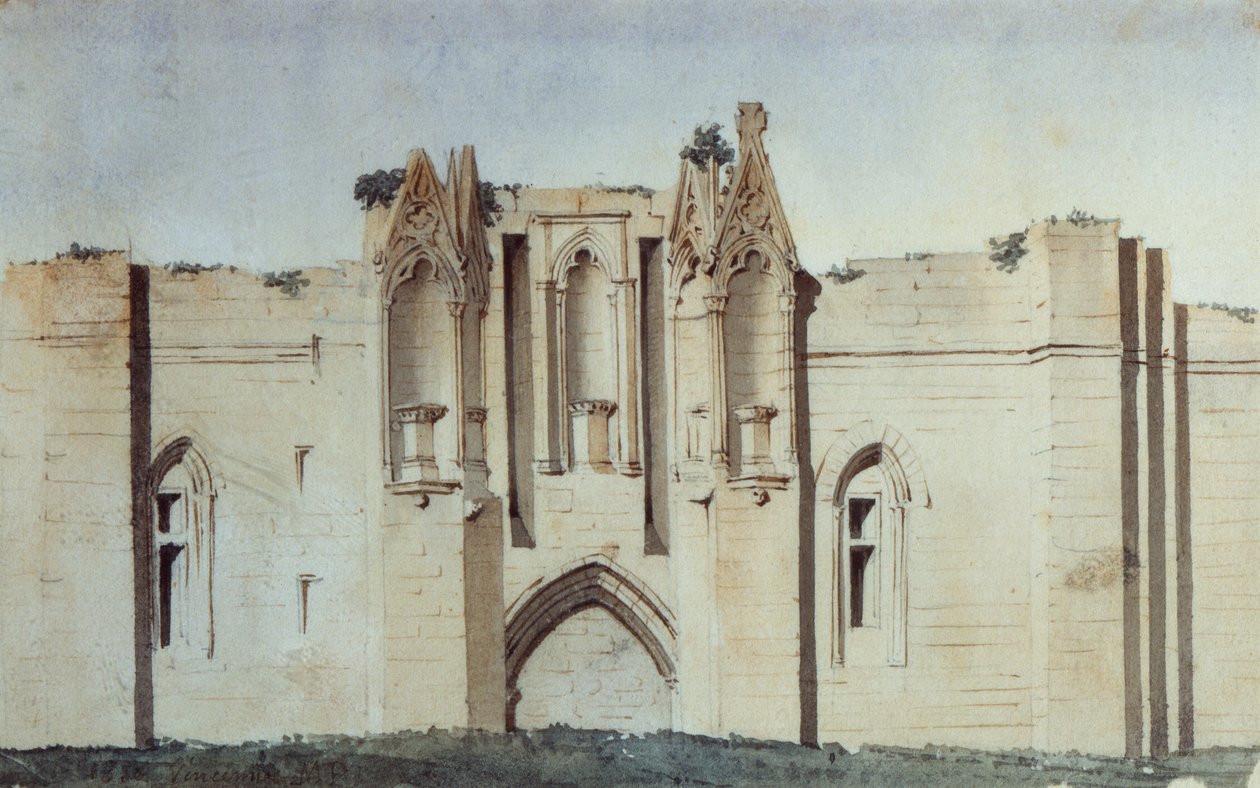 文森城堡，Tour de Salves（水彩画） 作者 法语学校