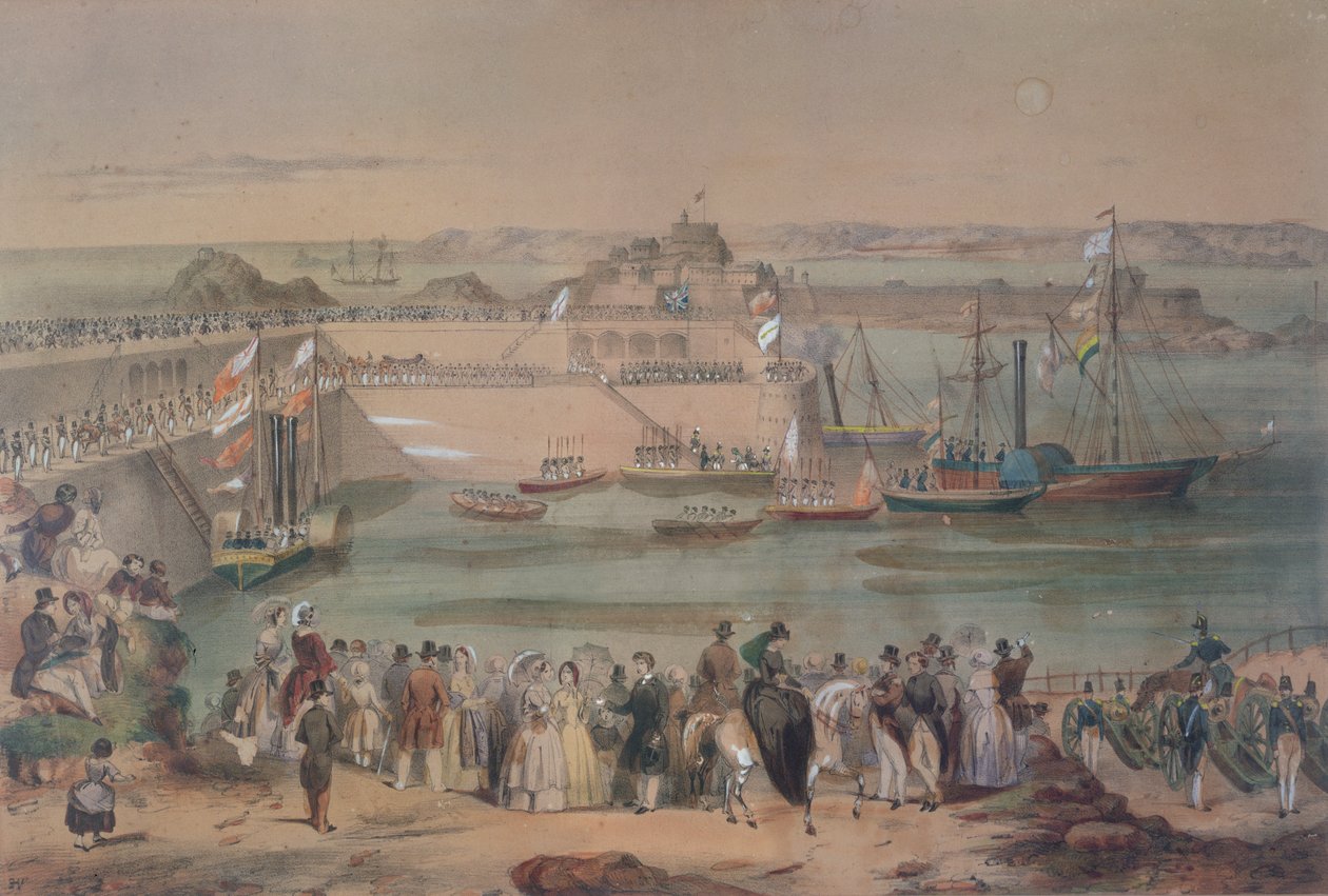 1847年，1847年访问泽西岛的维多利亚女王 作者 法语学校