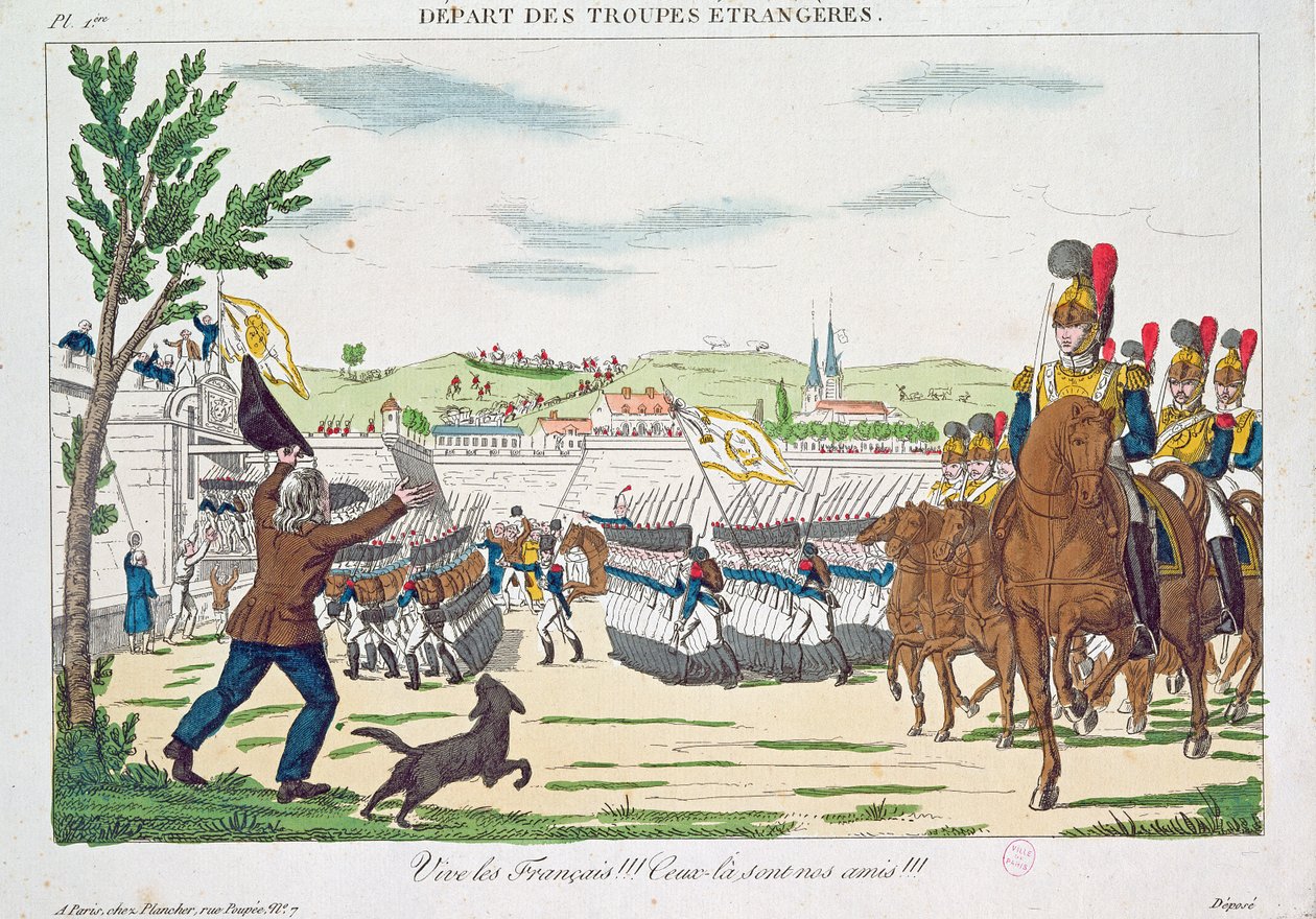 法国万岁！，外国军队出发，1818年 作者 法语学校