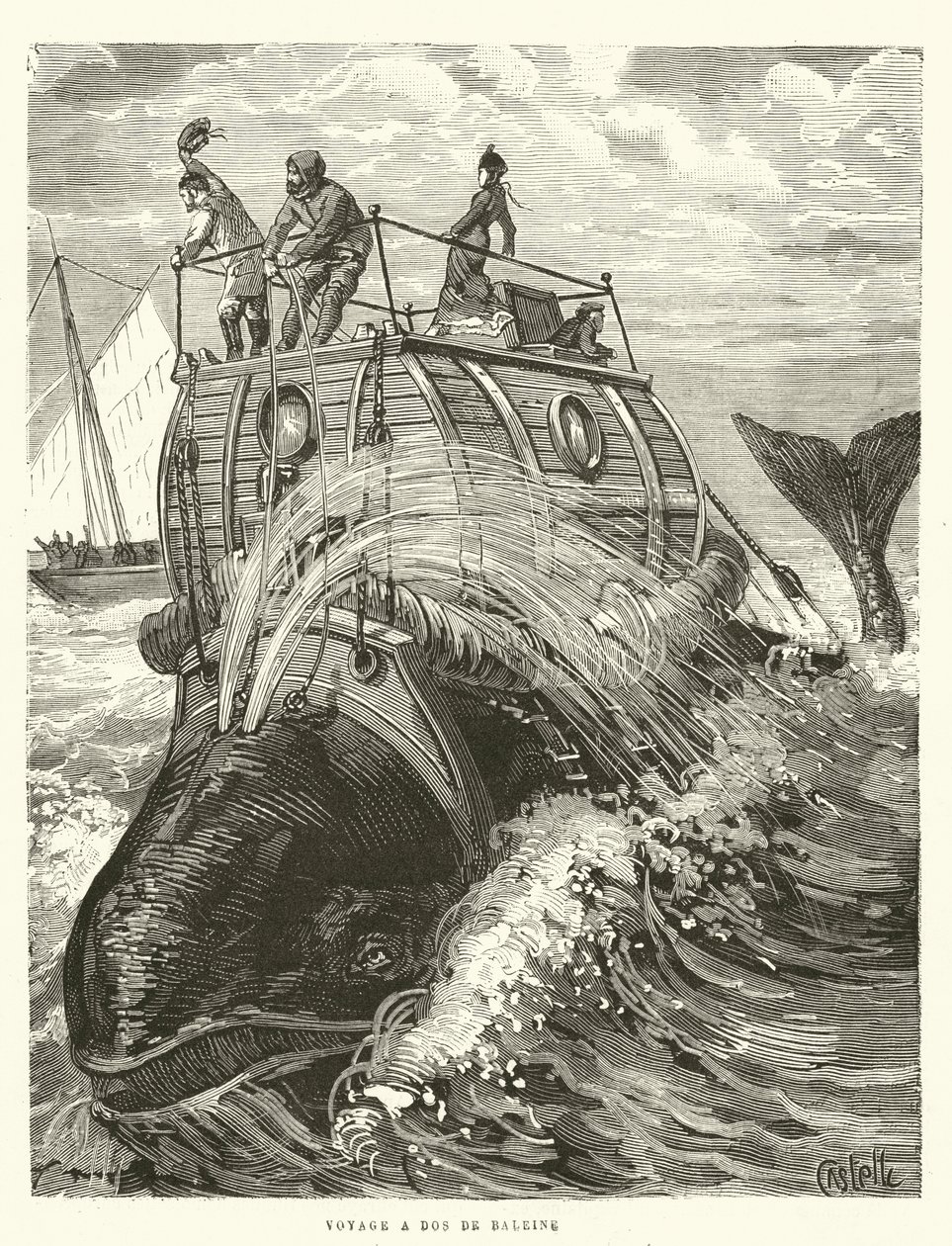 Voyage a Dos de Baleine（雕刻） 作者 法语学校