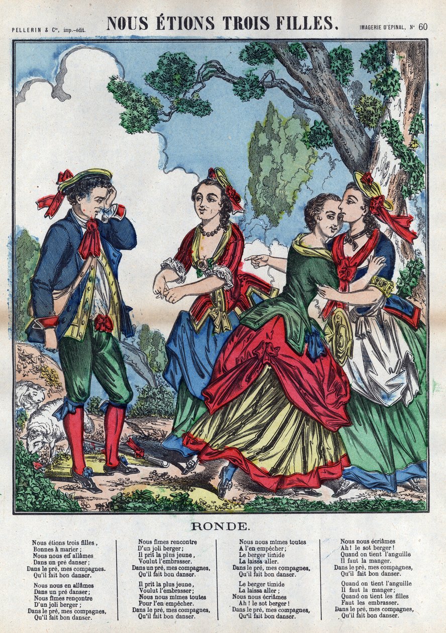 我们是三个女孩。三个女孩和一个牧羊人玩耍，让他感到不舒服。(Chants et chansons populaire de la France) Imagine d