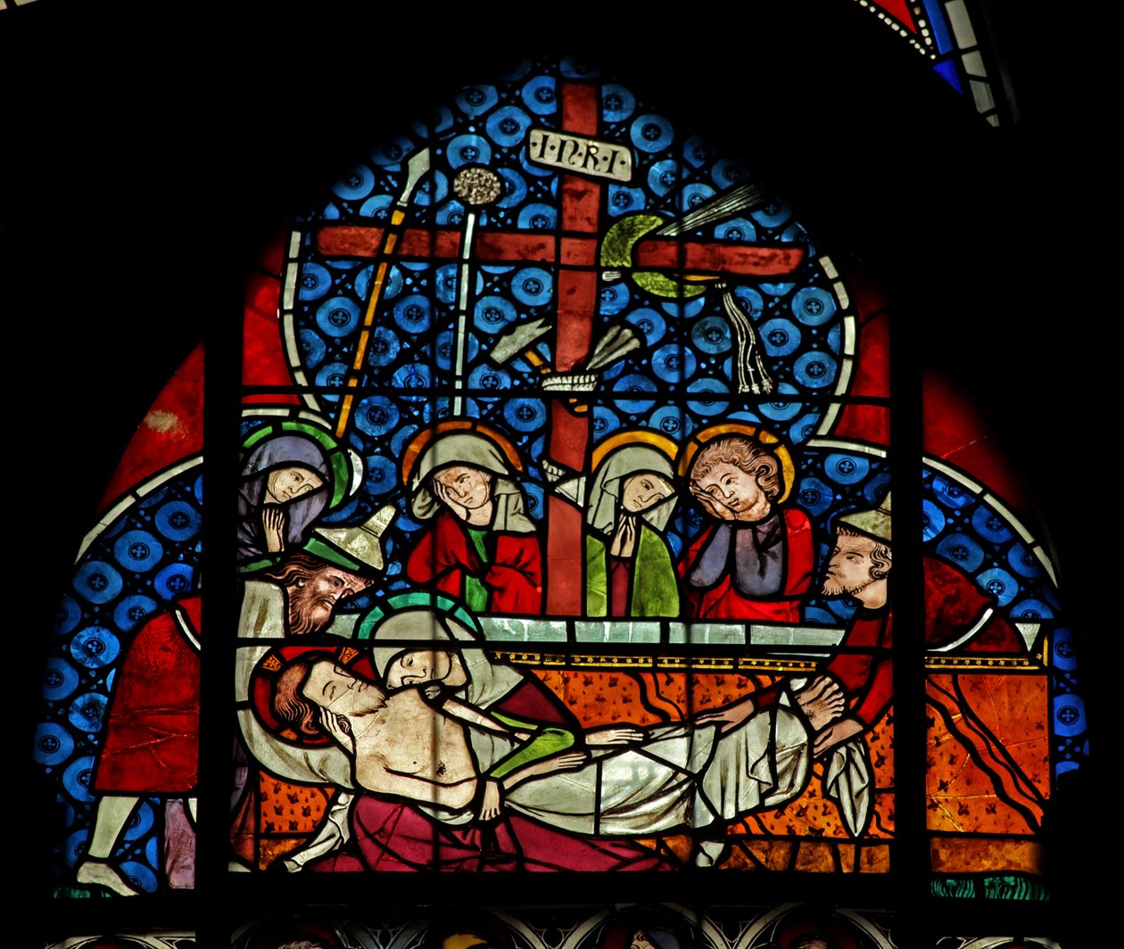 窗口w12描绘了Entombment 作者 法语学校