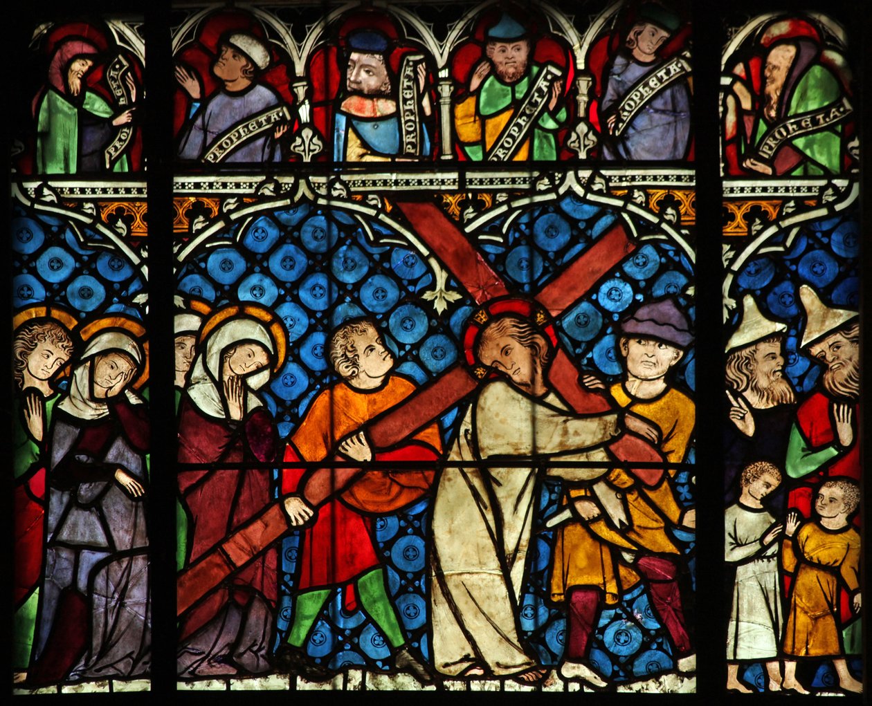 窗口W12描绘了Via Crucis 作者 法语学校