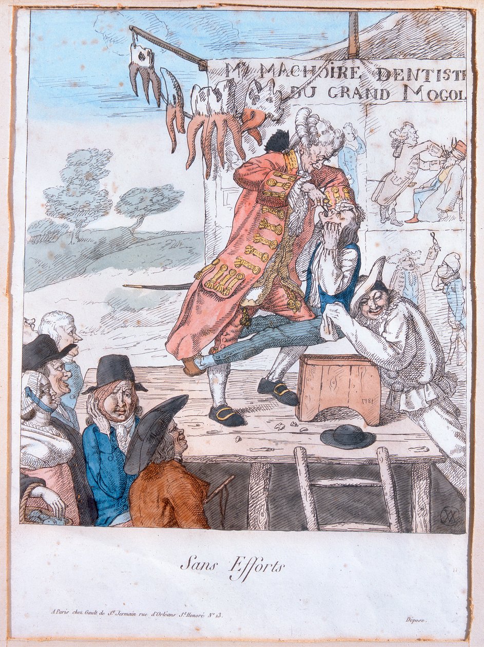 没有努力，1781（彩色雕刻） 作者 法语学校