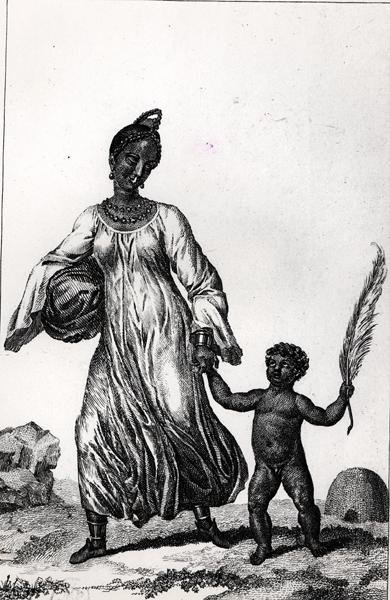 廷巴克图的女人，摘自雷内-凯利（1799-1838）的《汤布克图航行日志》。 作者 法语学校