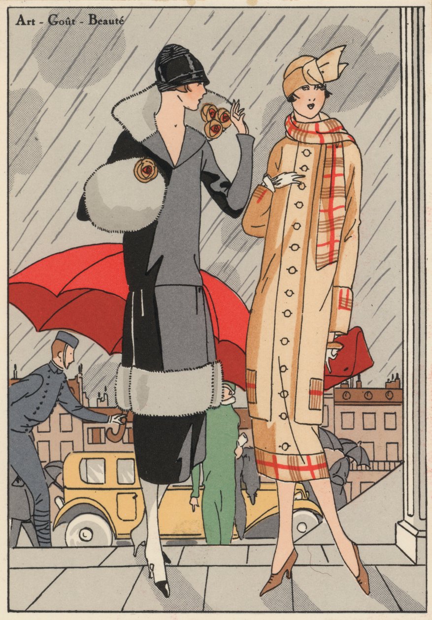 设计师 Premet 和 Gustave Beer 设计的 20 世纪 20 年代女装。(彩色印刷版） 作者 法语学校