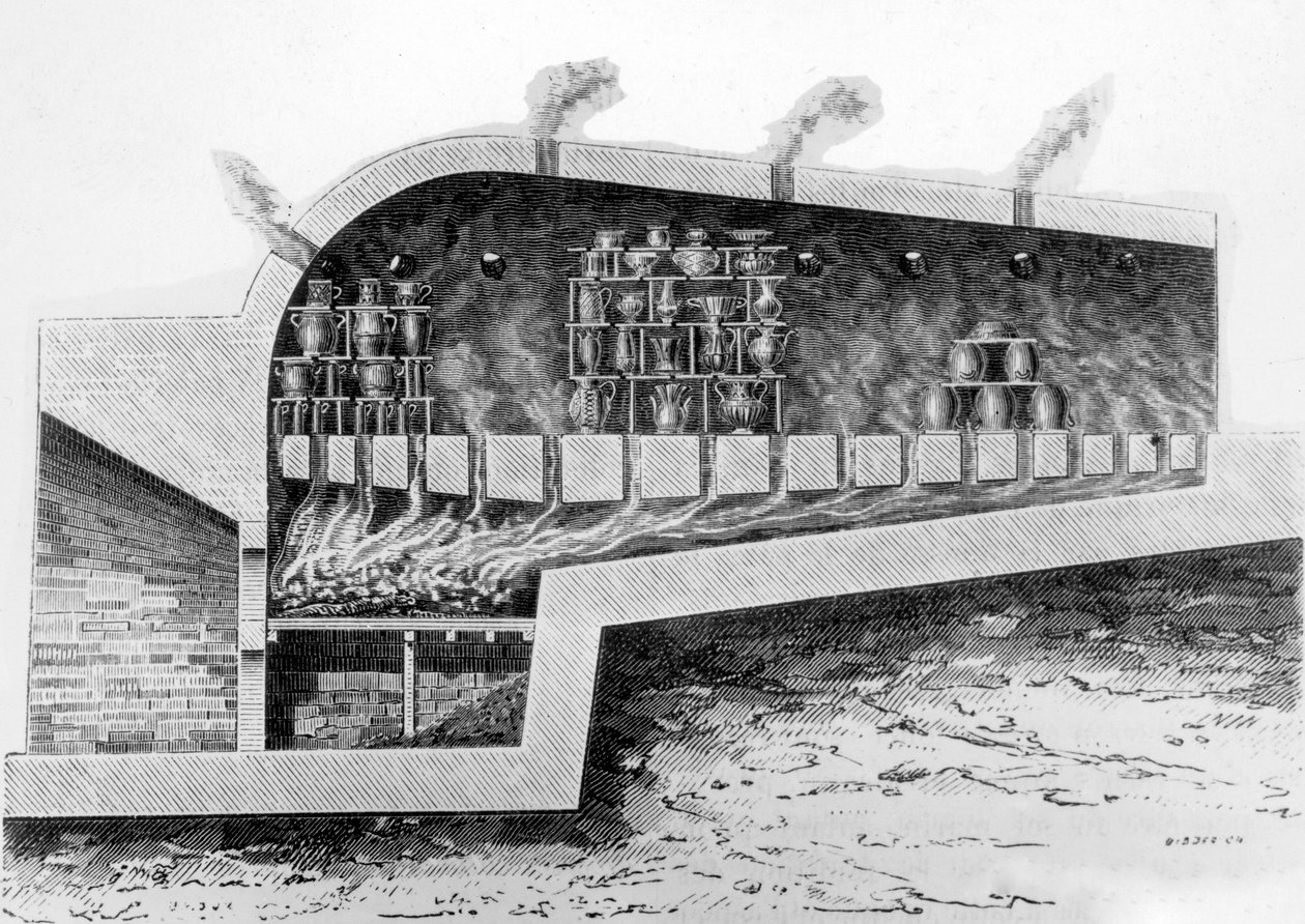 1882年烘烤陶瓷木窑 作者 法语学校