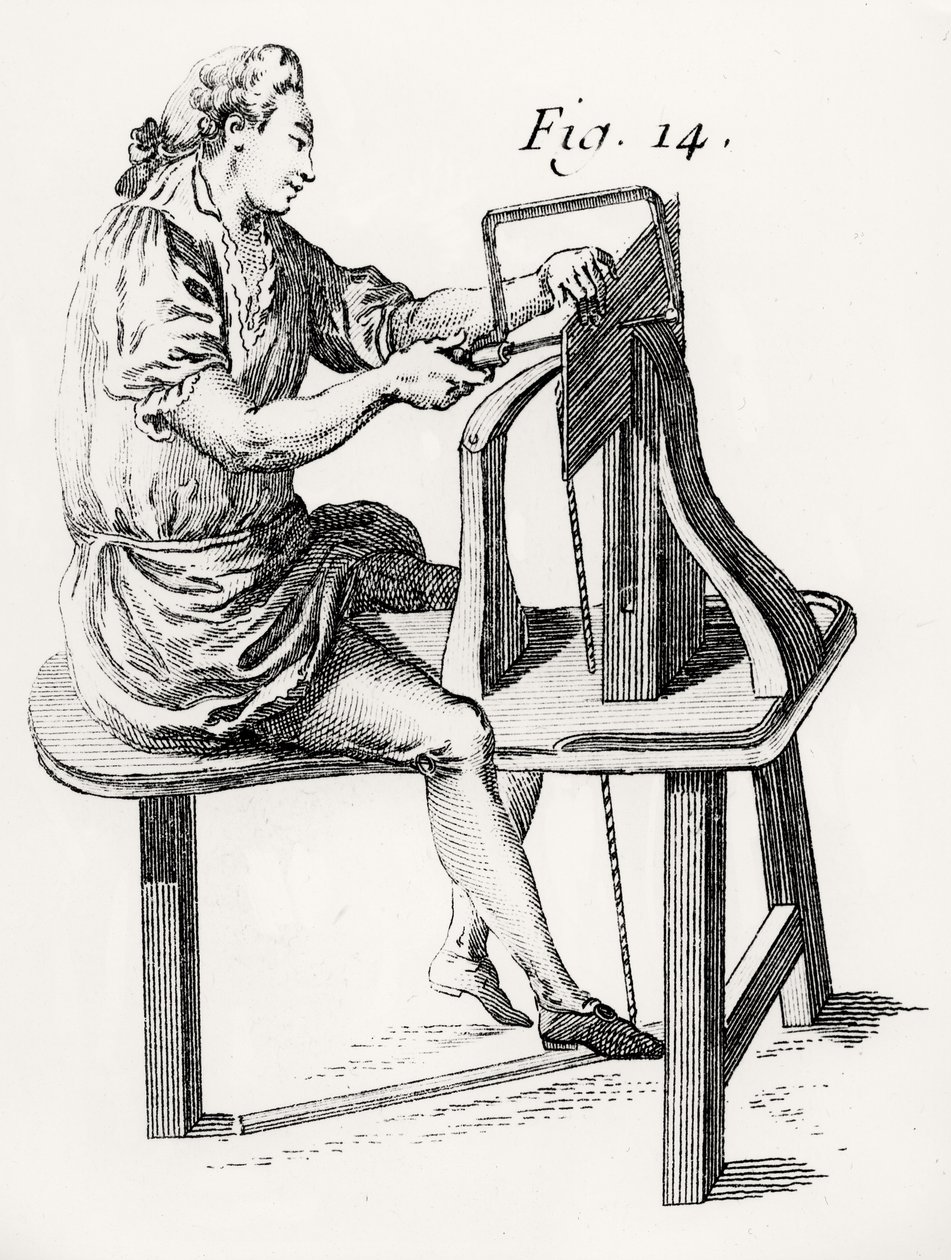 木工，来自酒吧的Andre Jacob Roubo的LArt du Menuisier。 1769年至1774年 作者 法语学校