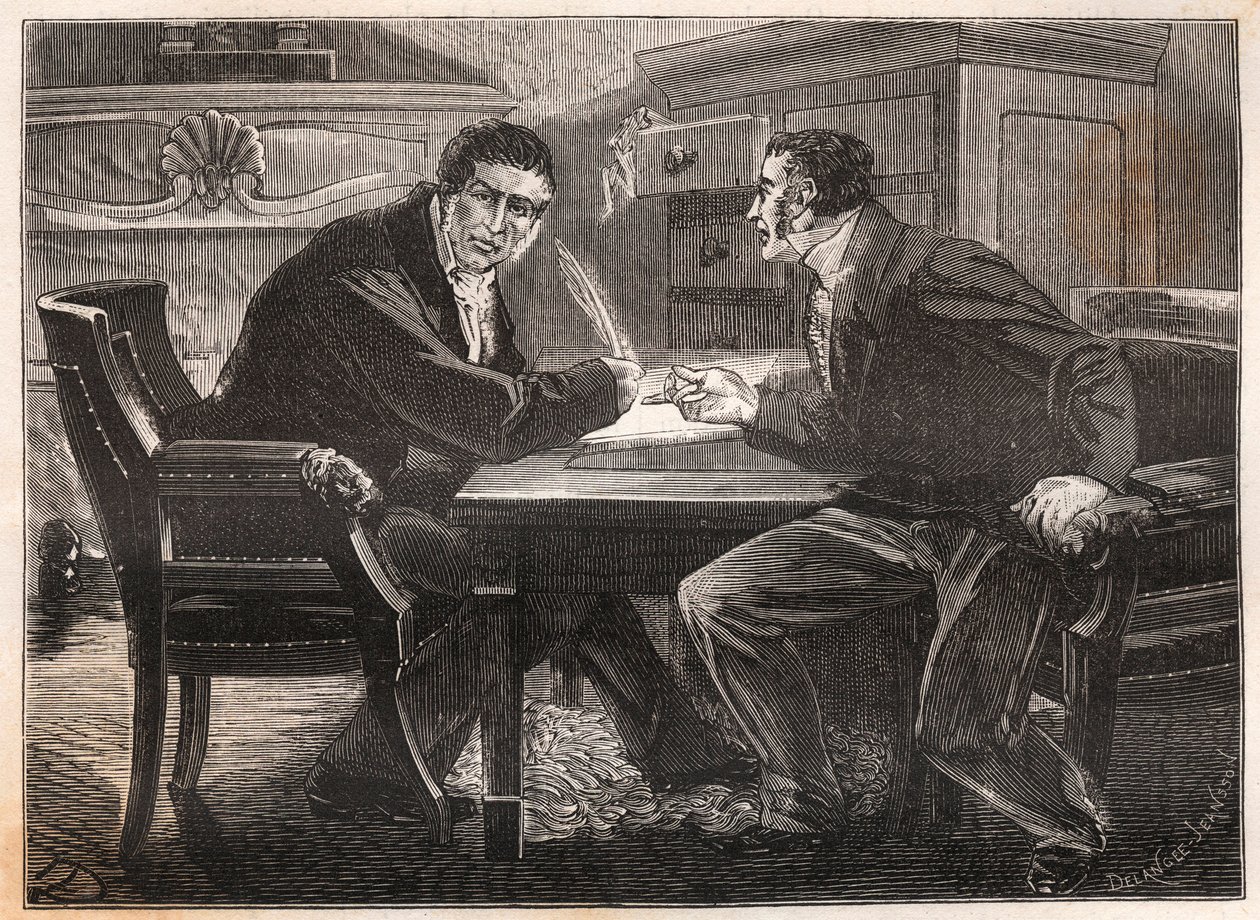 七月君主制--三天部--安德烈-杜平（1783-1865）和让-查尔斯（Jean-Charles）-珀西尔（1785-1870）之间的访谈--1834年--刻版 作者 法语学校