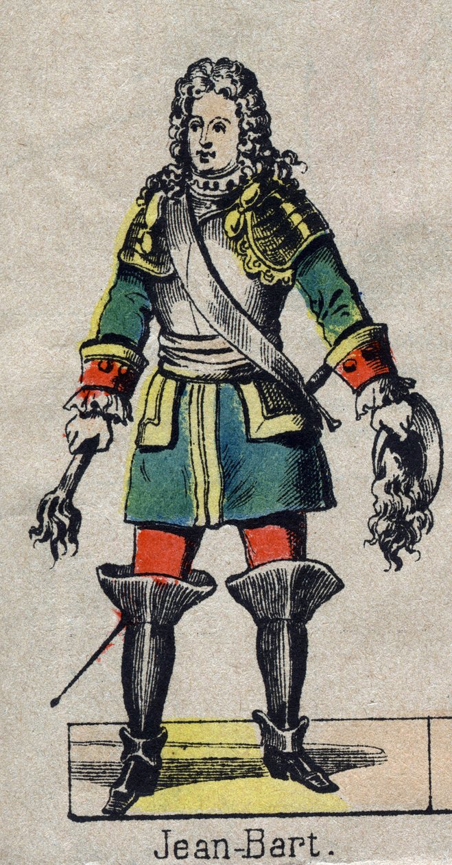 让-巴特（1650-1702）的画像，法国水手，私掠者。19世纪末的埃皮纳尔的图像。 作者 法语学校