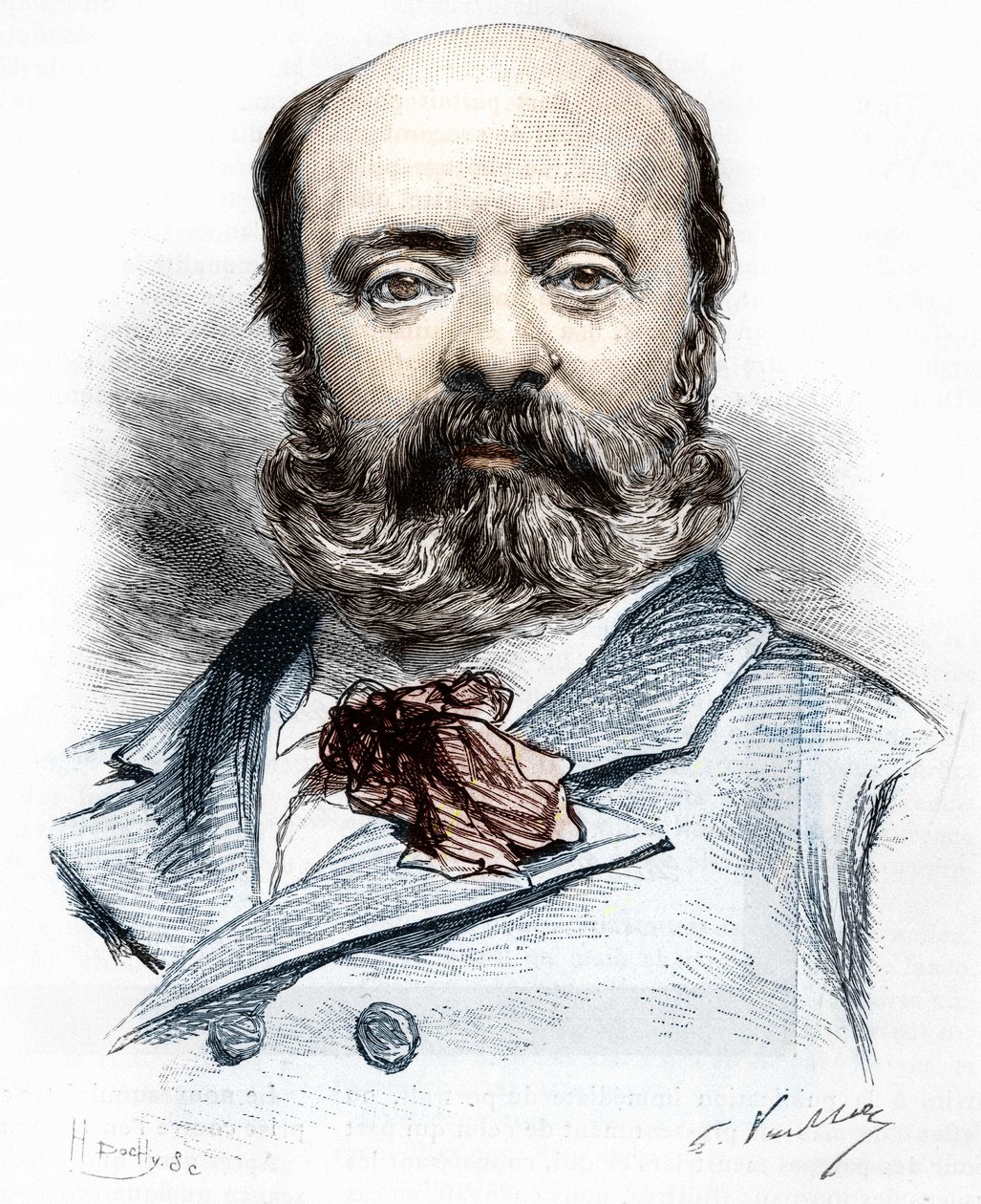 Theodore Aubanel的肖像 作者 法语学校