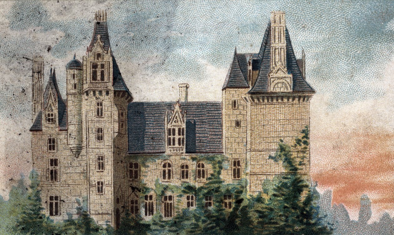 Montigny-le-Ganelon (Montigny le ganelon) (Eure et loir) 城堡的景色。 作者 法语学校