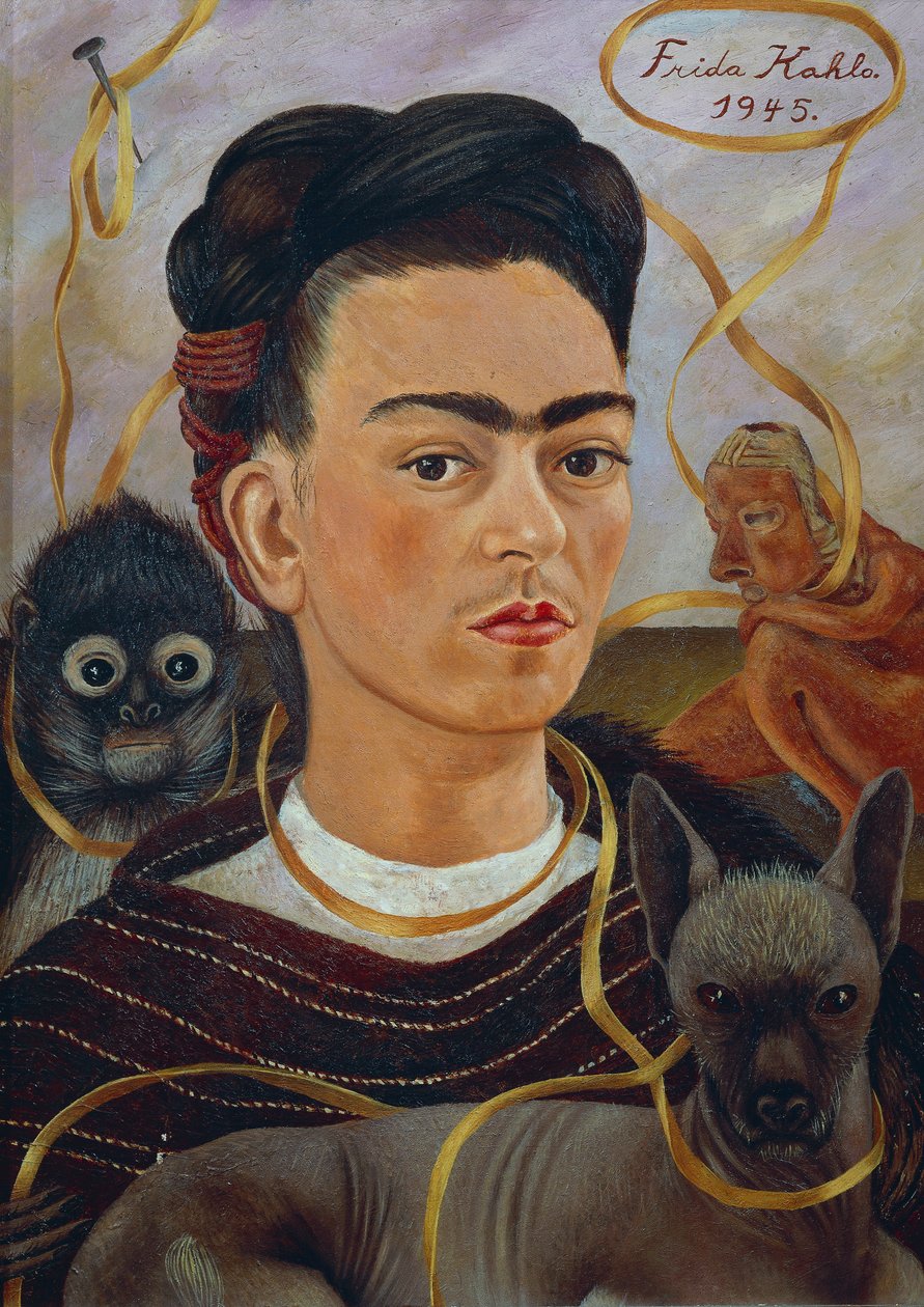 与昌吉托的自画像 作者 弗里达·卡罗