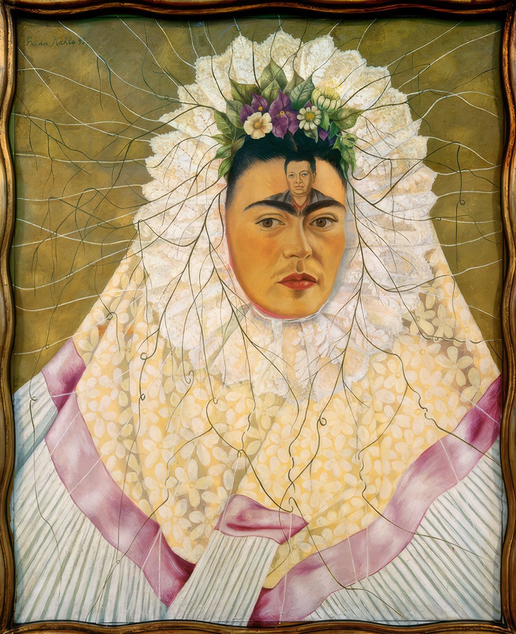 我心中的特胡安娜或迭戈自画像 作者 弗里达·卡罗