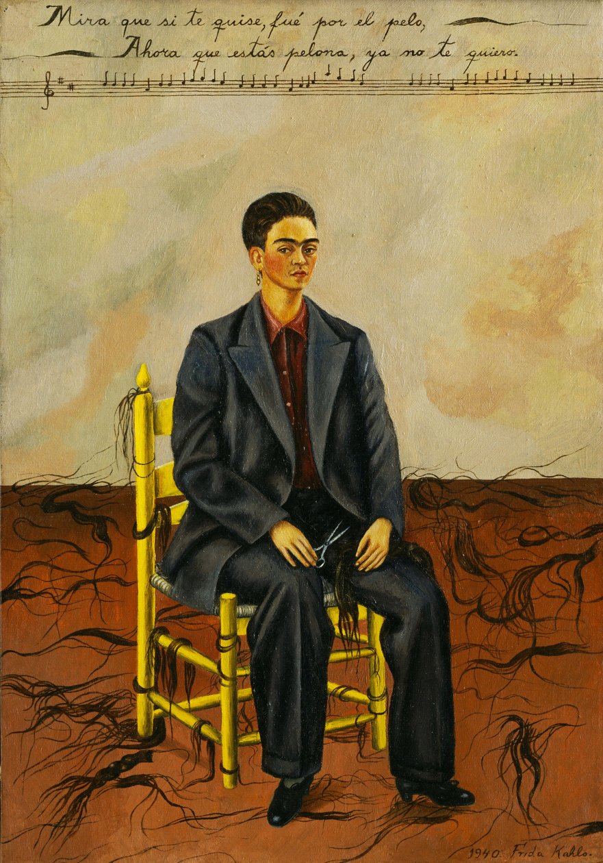 剪发自画像 作者 弗里达·卡罗
